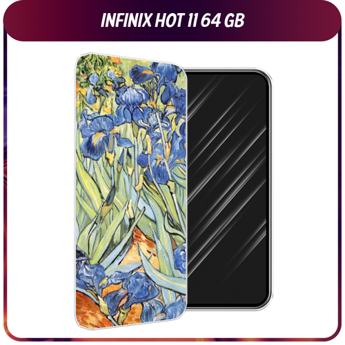 Силиконовый чехол на Infinix HOT 11 Helio G70 64 GB / Инфиникс Хот 11 Helio G70 64 GB Ирисы Ван Гог силиконовый чехол цветы витраж на infinix hot 11 helio g70 64 gb инфиникс хот 11 helio g70 64 gb