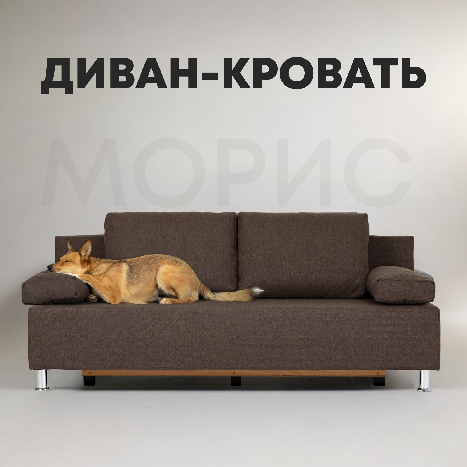 Диван-кровать Морис кофейный двуспальный раскладной для дома Divan24