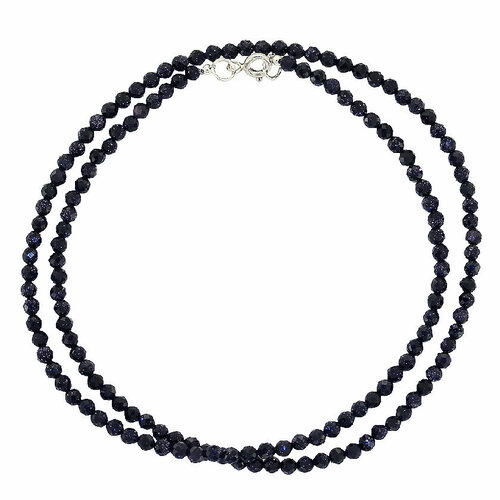 Бусы Фабрика Ф, серебро, 925 проба, родирование, авантюрин, длина 38 см., золотой