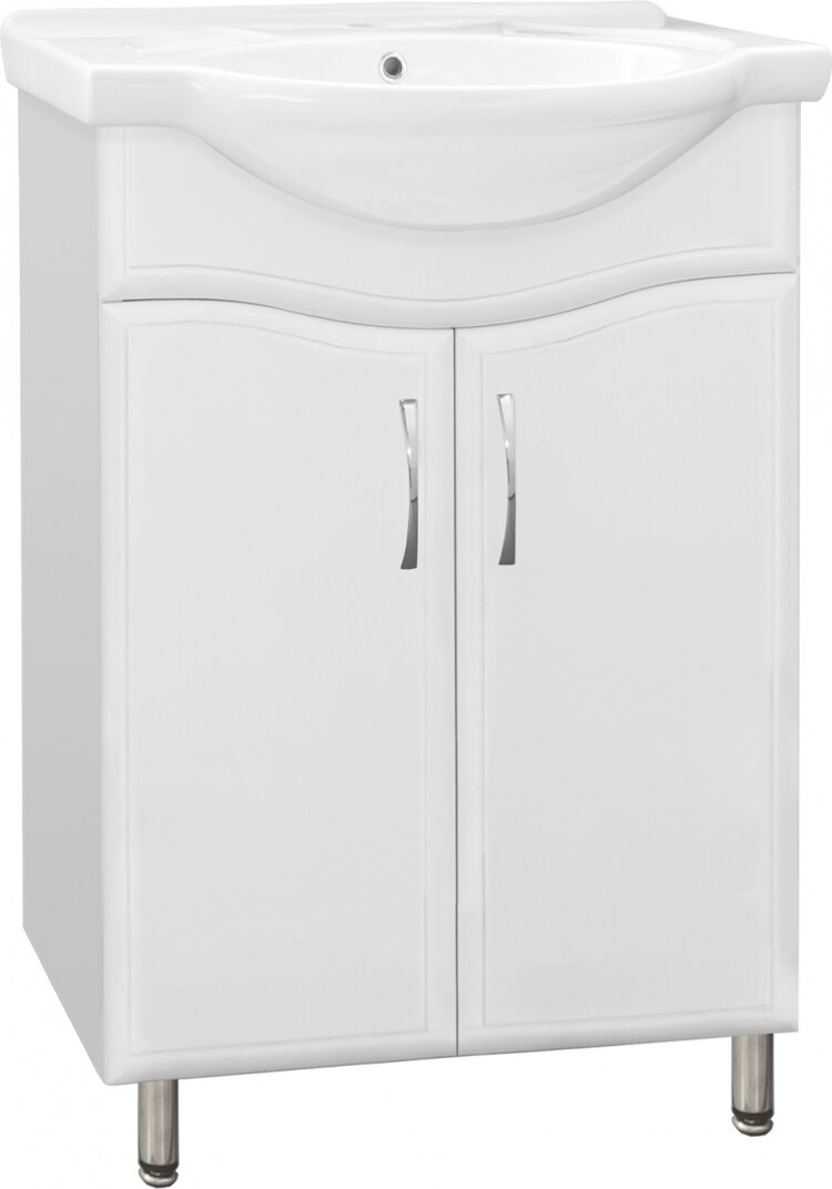 фото Тумба с раковиной Style Line Эко Волна №9 60 белая