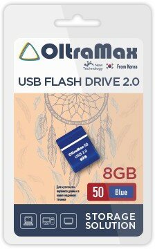 USB Flash накопитель OltraMax 8Gb OltraMax 50 Blue (OM-8GB-50-Blue)