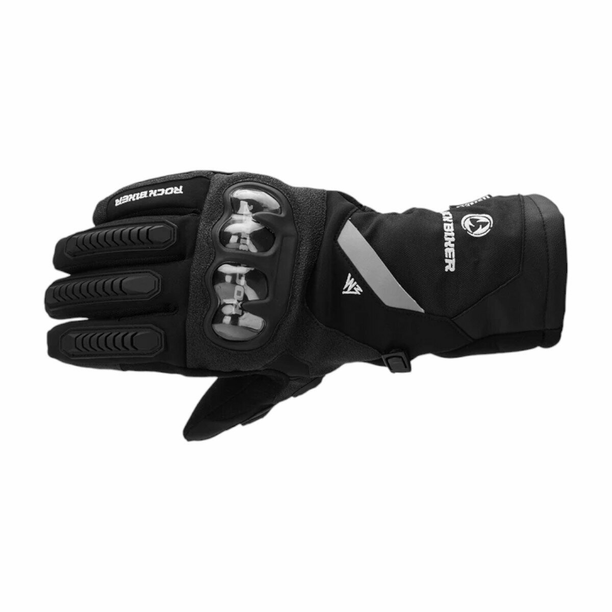Мотоперчатки перчатки теплые Rock Biker RBG-32 для мотоциклиста на мотоцикл скутер мопед квадроцикл снегоход, черные, XL