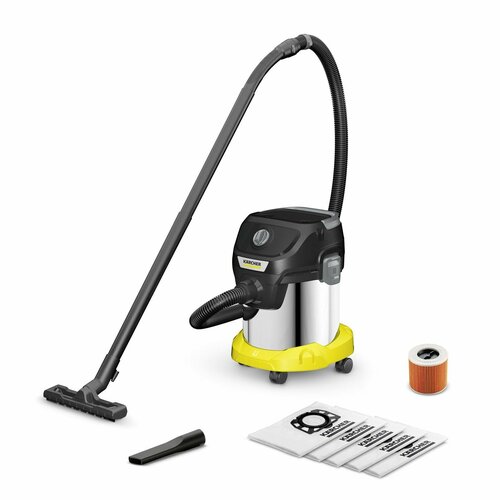 Бытовой пылесос Karcher KWD 3 S V-15/4/20 Anniversary Edition (BSY) 1.628-448.0 хозяйственный, мусоросборник 15 л, шнур 4 м, всасывающий шланг 2 м, функция выдувания, 5 фильтр-мешков