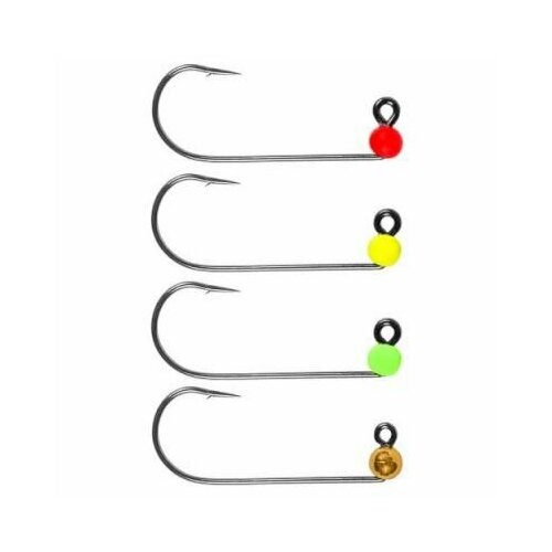 Джиг-головки вольфрамовые Lucky John AREA TROUT GAME 2.5мм # 6 mix1 (G/R/Gr/Y), LJTATG025-GRGY (4шт)