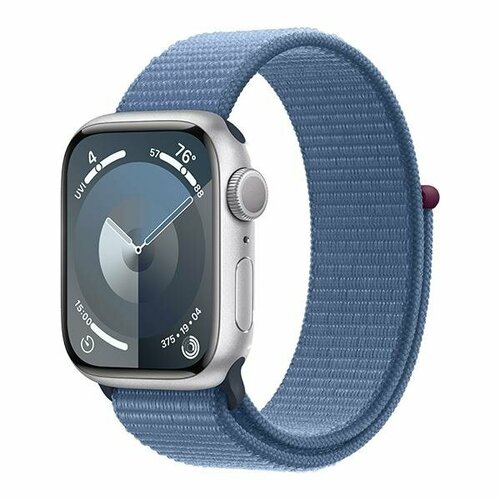 Apple Watch Series 9 GPS 41mm Aluminium Case with SilverWinter Blue Sport Loop MR923 49800₽