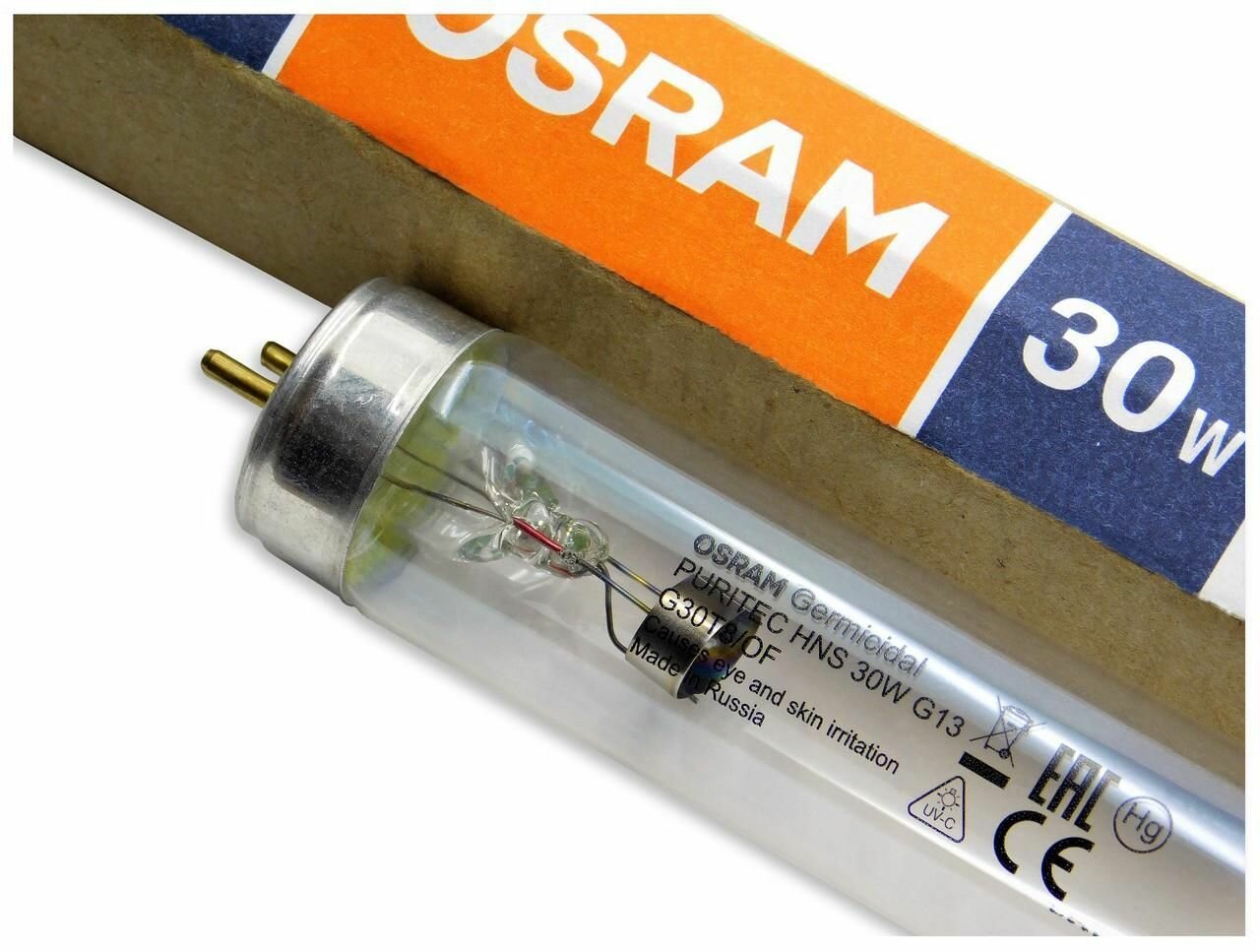 фото Лампа бактерицидная Osram HNS G30 T8 30W G13 L895mm специальная безозоновая