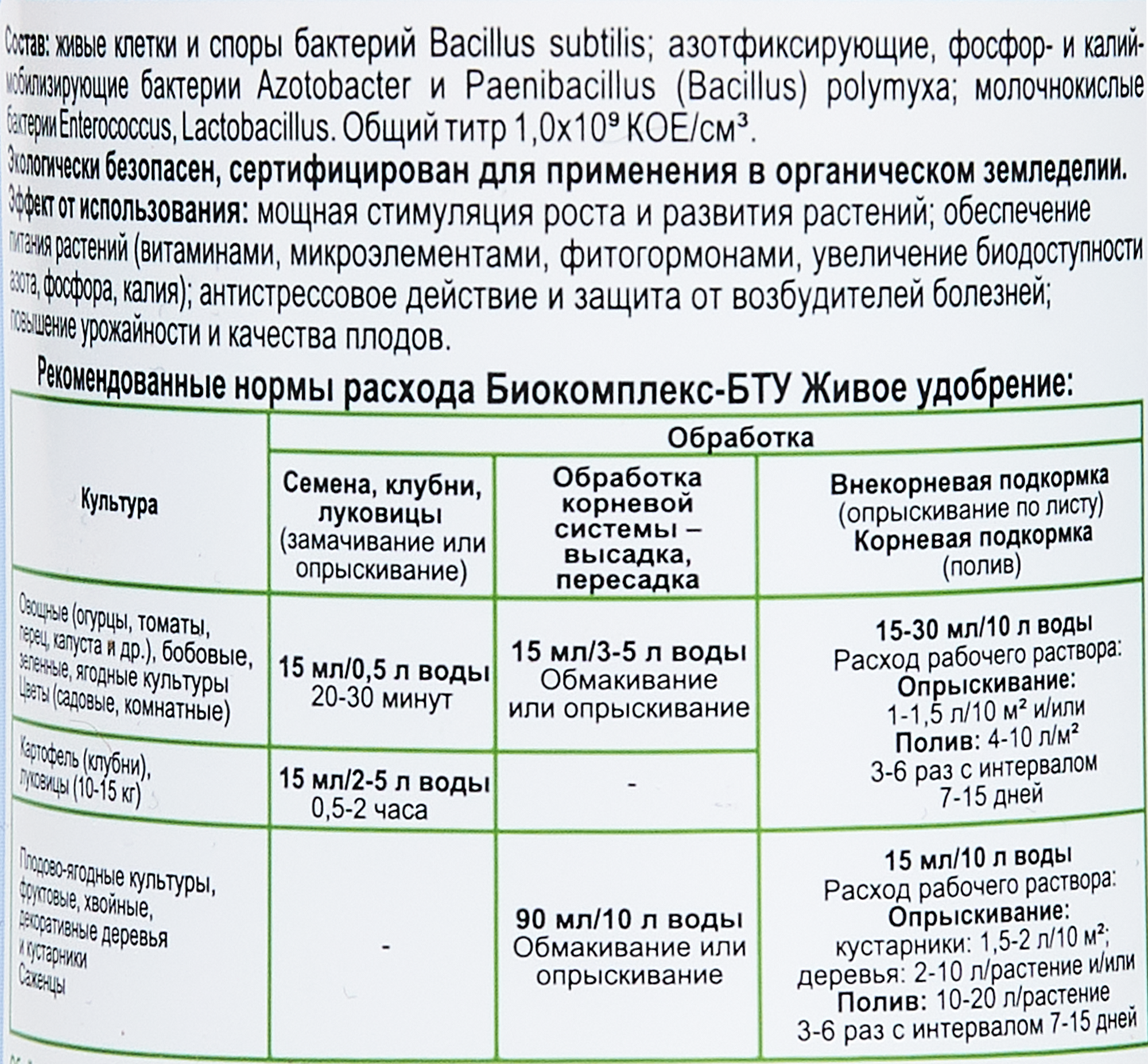 Удобрение органическое живое био комплекс бту 250 мл Экодачник - фото №9