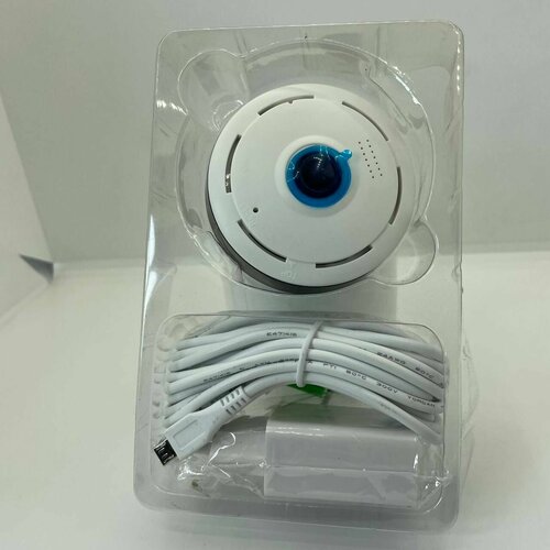 Беспроводная панорамная Wi-Fi камера 360 градусов и датчиком движения питание от сети 154900₽