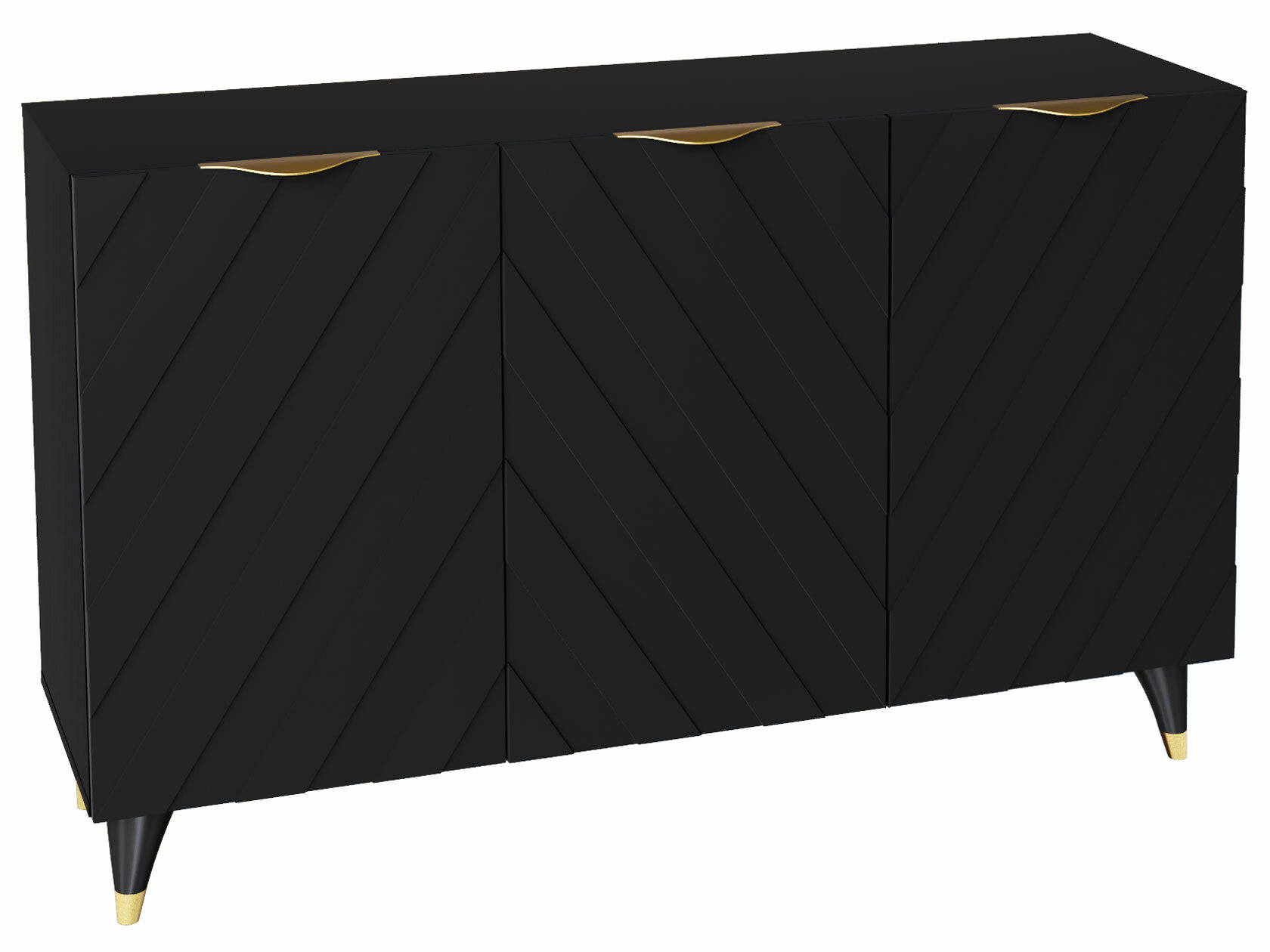 фото Комод ЭтоМебель Брамнес Черный софт / Черный
