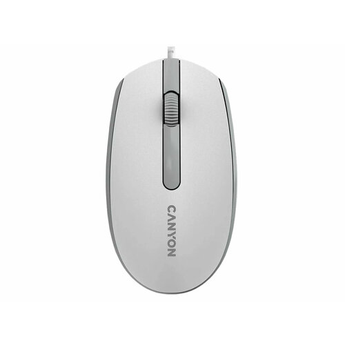 Мышь проводная Canyon M-10, 1000dpi, Белый/Серый (White Gray) CNE-CMS10WG гарнитура canyon cne cepm01w белый