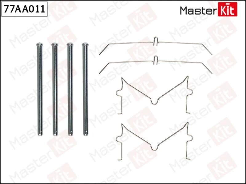 Комплект установочный тормозных колодок MasterKit 77AA011