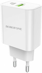 Сетевое зарядное устройство BOROFONE BA55A Crown speed, PD20W + QC3.0, белый