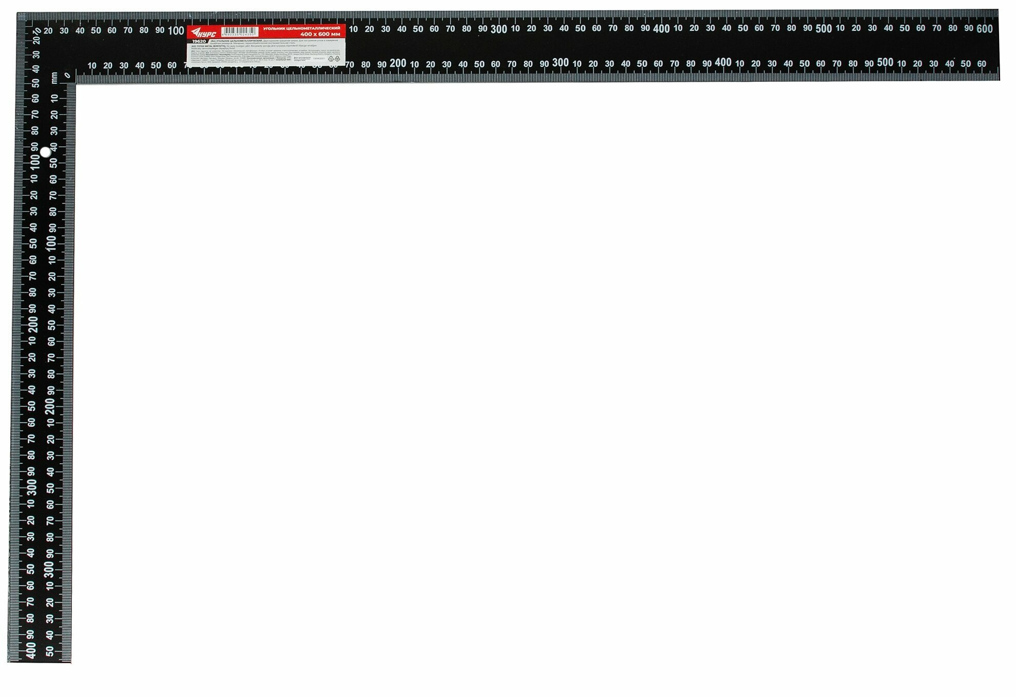 19620 Угольник столярный 400х600 мм (цельно-металлический) Курс - фото №20