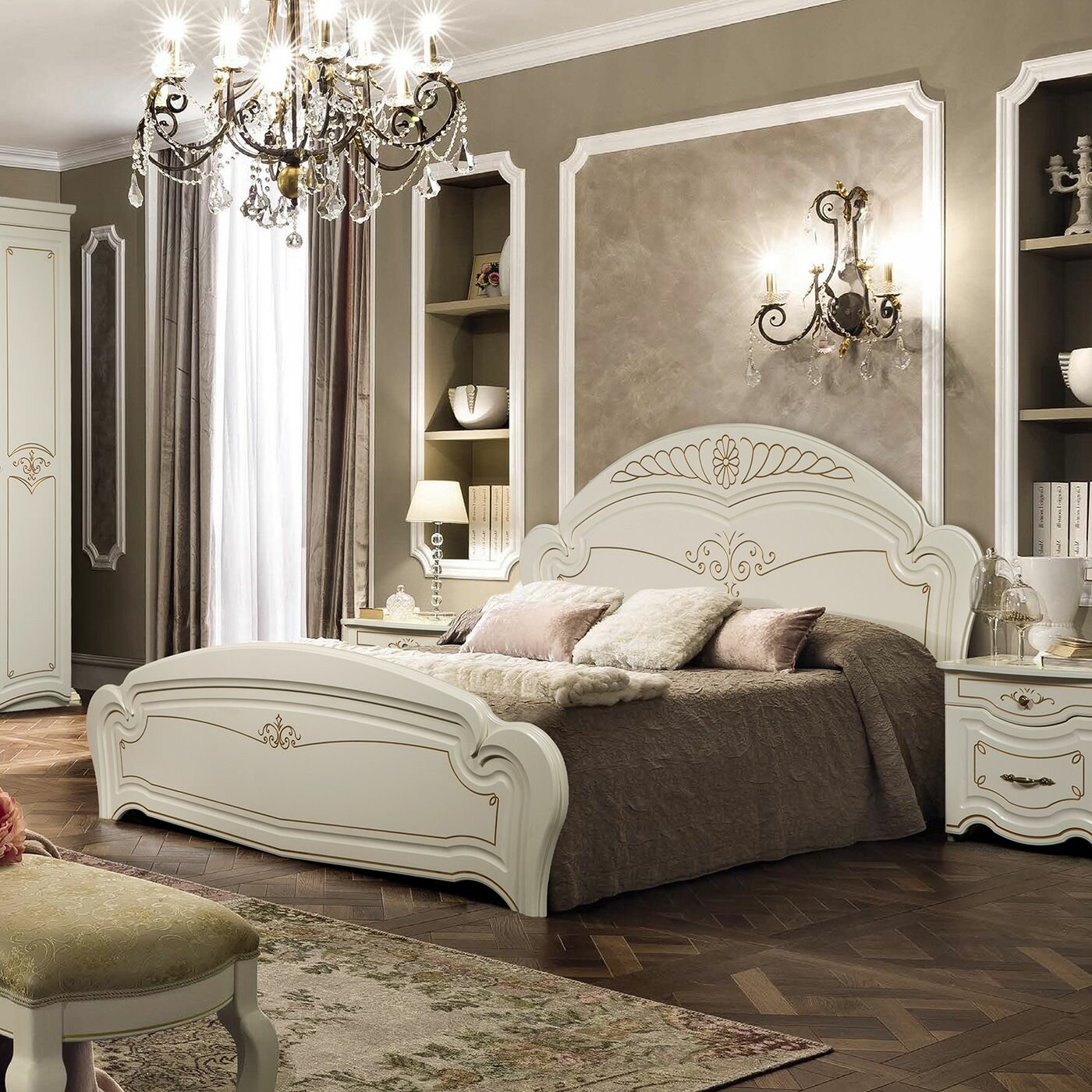 фото Спальный гарнитур Слониммебель Джамиля 6Д-1,8 белый