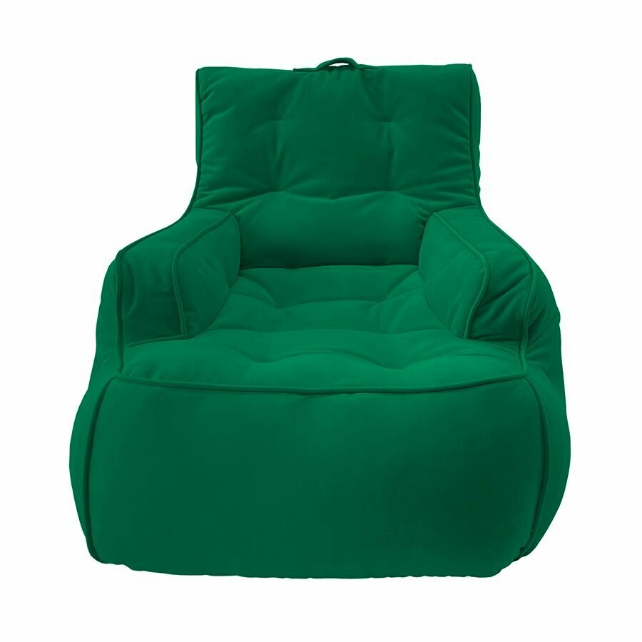 Современное кресло для отдыха aLounge - Tranquility Armchair - Green Forest (велюр, изумрудный) - бескаркасная мягкая мебель в гостиную, спальню, зону ожидания