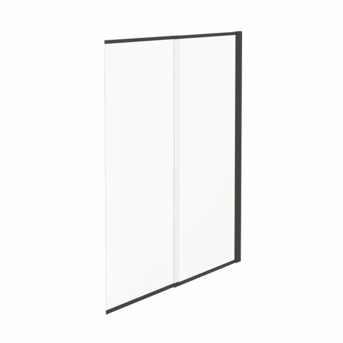 Стеклянная шторка для ванны Iberica Blanca Mod.801 Slide Open прозрачное/черный Шторка поворотно-раздвижная 90х150 (IB801. SB.150.90)