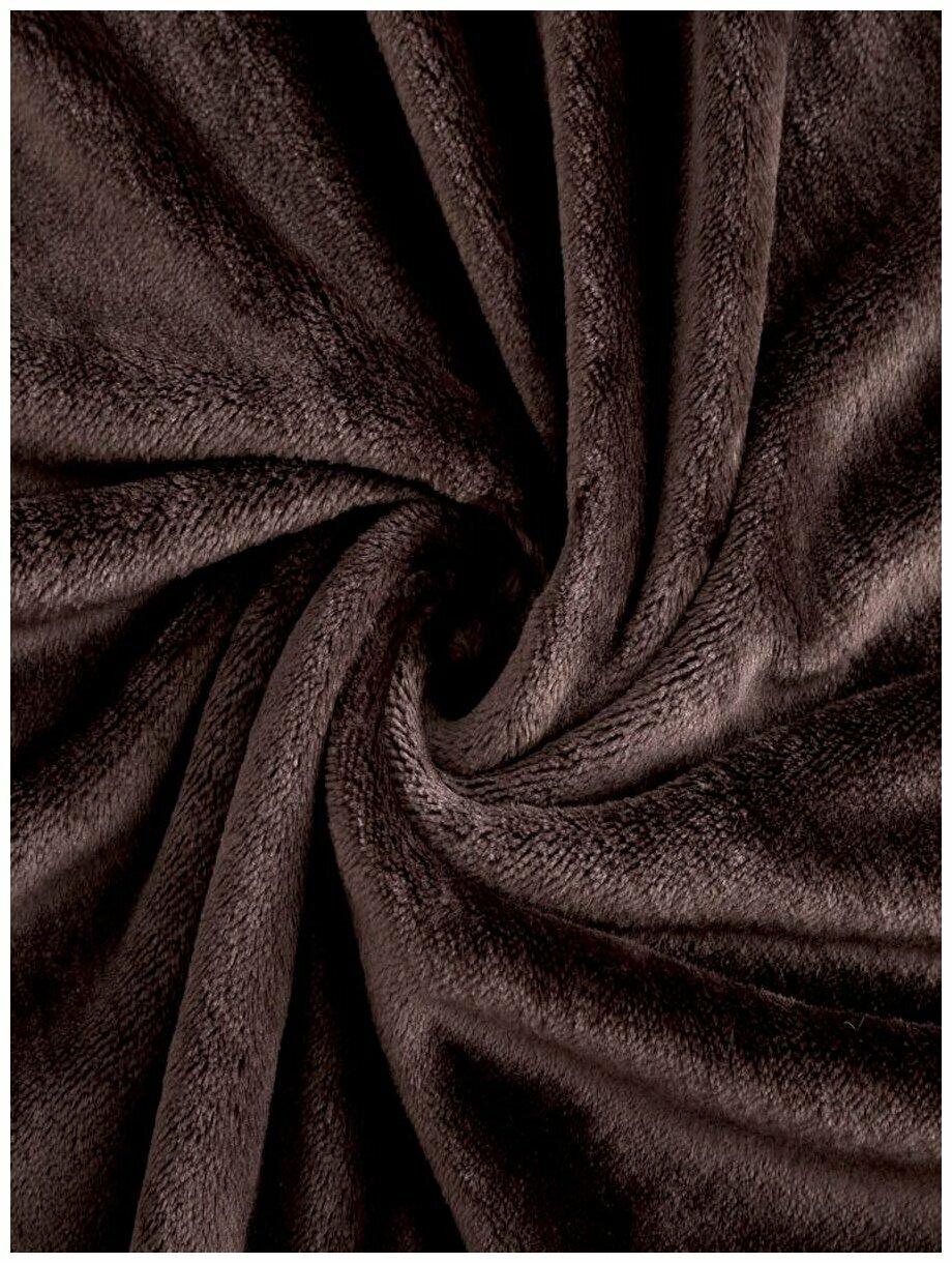 Плед на диван 140х200 см пушистый, шоколадный, Витэлия - фотография № 6
