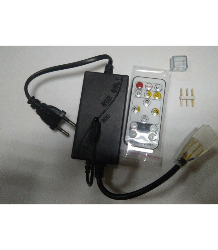 ИК контроллер для Led ленты 220 вольт, 3 цвета, 3 pin, пульт 14 кнопок