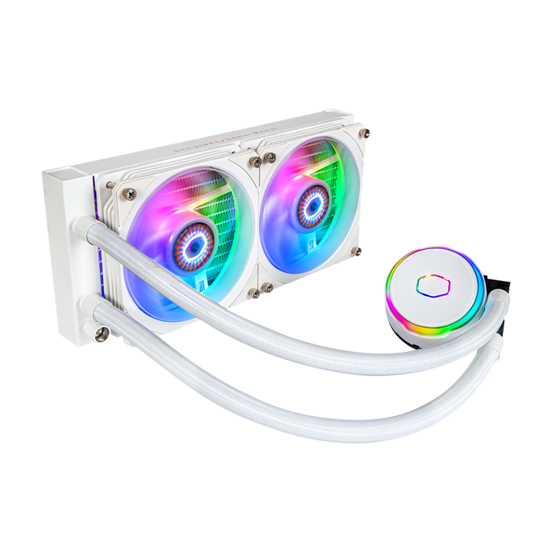 Жидкостная система охлаждения Cooler Master PL240 Flux WHITE, LGA1700 |MLY-D24M-A23PZ-RW| PL240 Flux WHITE, 240 x 27m