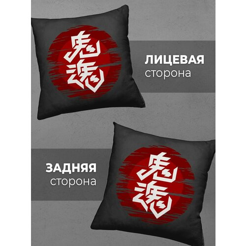 Подушка Printech Японский стиль Иероглифы Япония Азия Китай 35x35 PL-GB11P5-2BL35DTF 899₽