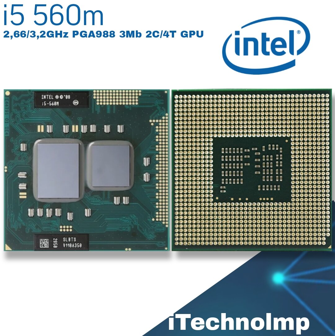 Процессор для ноутбука Intel Core i5 560M ( 2,66 ГГц, PGA 988, 3 Мб, 2 ядра )