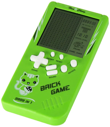 Тетрис электронный brick game 9999 in 1 с большим экраном, зеленый