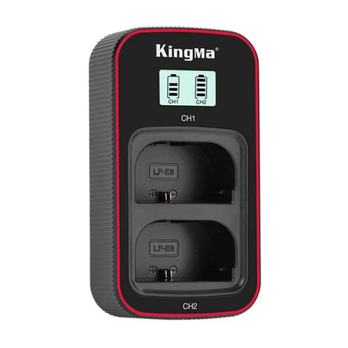Зарядное устройство Kingma для 2 акб Canon LP-E6 зарядное устройство kingma с индикаторами на 2 акб canon lp e8