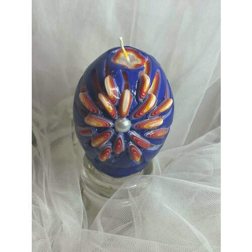 Свеча праздничная яйцо Selana Rejini сине-красное 1200₽