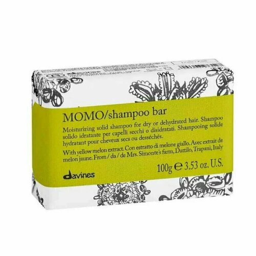 Davines MOMO Твёрдый шампунь для глубокого увлажнения волос, 100гр davines твёрдый шампунь для глубокого увлажнения волос momo shampoo bar