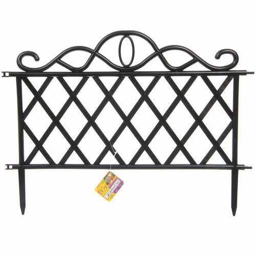 Садовое ограждение Винтаж 1 секция 4836 см Черный 399₽