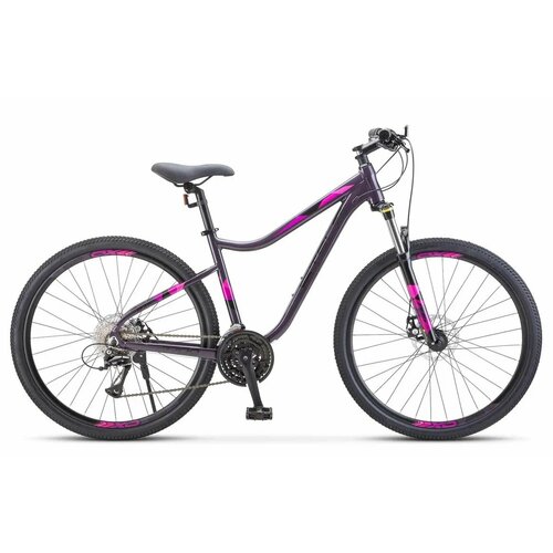 Велосипед Stels Miss 7700 MD 27.5 V010 (2024) 15,5 темный/пурпурный (требует финальной сборки) велосипед stels miss 7700 md 27 5 v010 2024 17 темный пурпурный требует финальной сборки