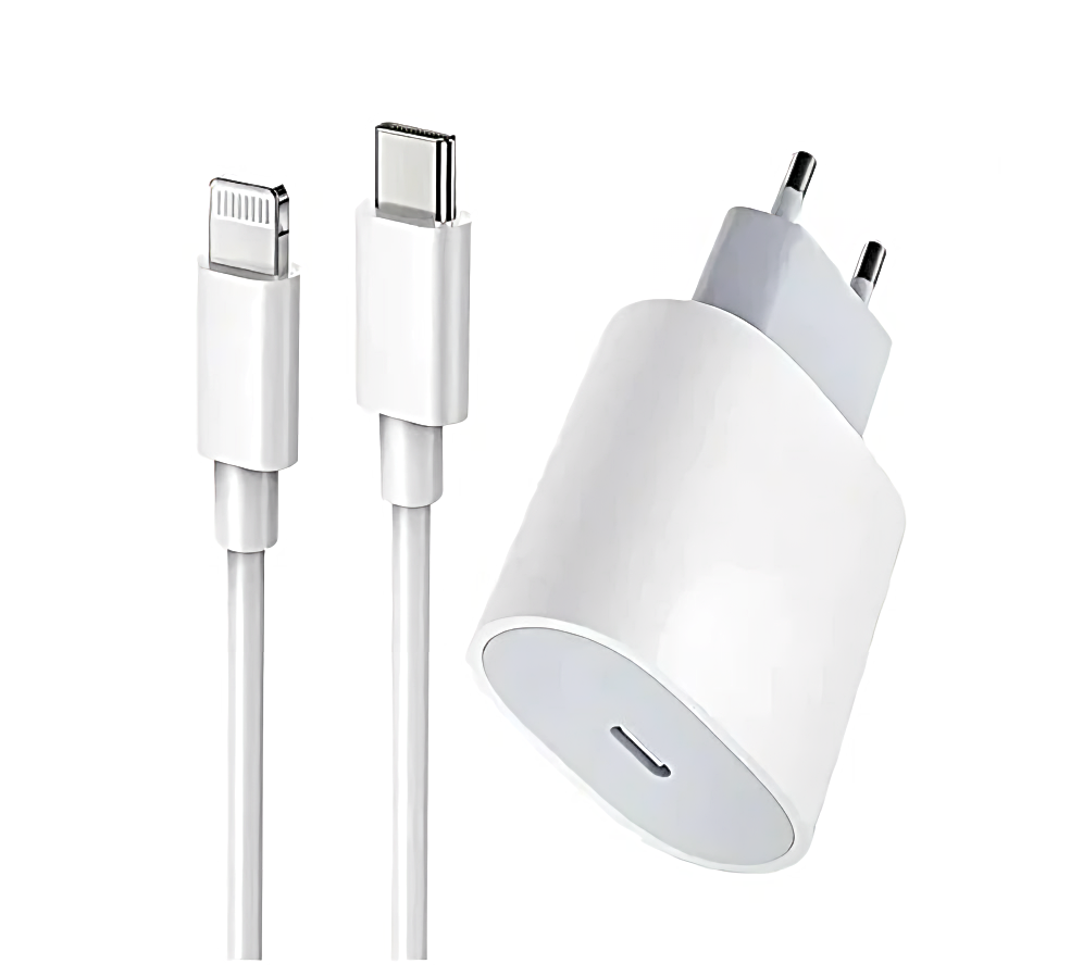 Сетевое зарядное устройство для iPhone / iPad / AirPods / Адаптер 25W + кабель Type-C-Ligtning / Быстрая зарядка 25W