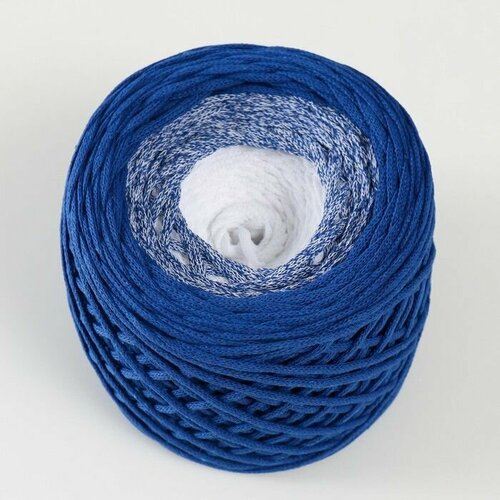 Хлопковый шнур 3 мм 220м240 5 гр Градиент Лето сапфирбелый 1163₽