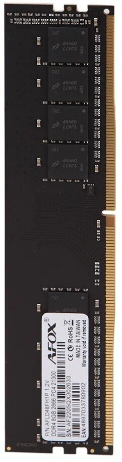 Оперативная память AFOX 8 ГБ DDR4 2400 МГц DIMM CL17 AFLD48EH1P