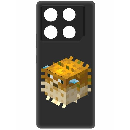 Чехол-накладка Krutoff Soft Case Minecraft-Иглобрюх для INFINIX GT 20 Pro черный чехол накладка krutoff soft case minecraft иглобрюх для infinix zero 20 4g черный