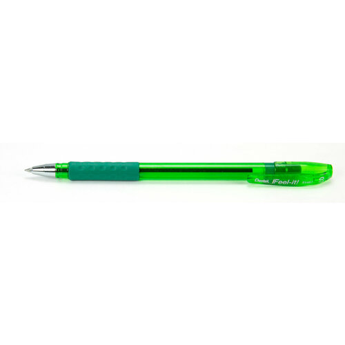 pentel ручка шариковая feel it d 0 5 мм 12 шт bx485 c синие чернила Pentel Ручка шариковая Feel it! d 0.7 мм 12 шт. BX487-D зеленые чернила