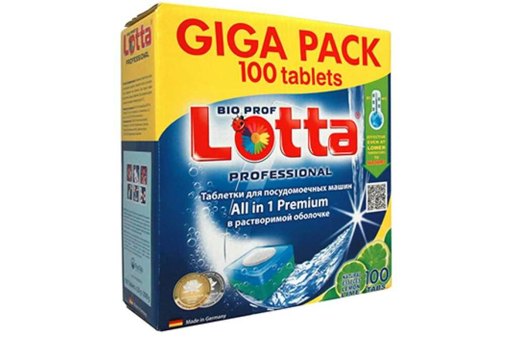 Lotta Таблетки для ПММ Allin1 Giga Pack растворимая 100 штук 4660002310130 .