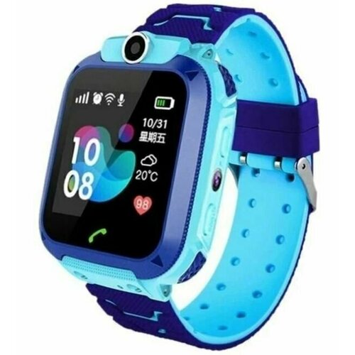 Детские умные часы Smart Baby Watch Q12 GPS, голубой/синий смарт часы q12 детские для девочки