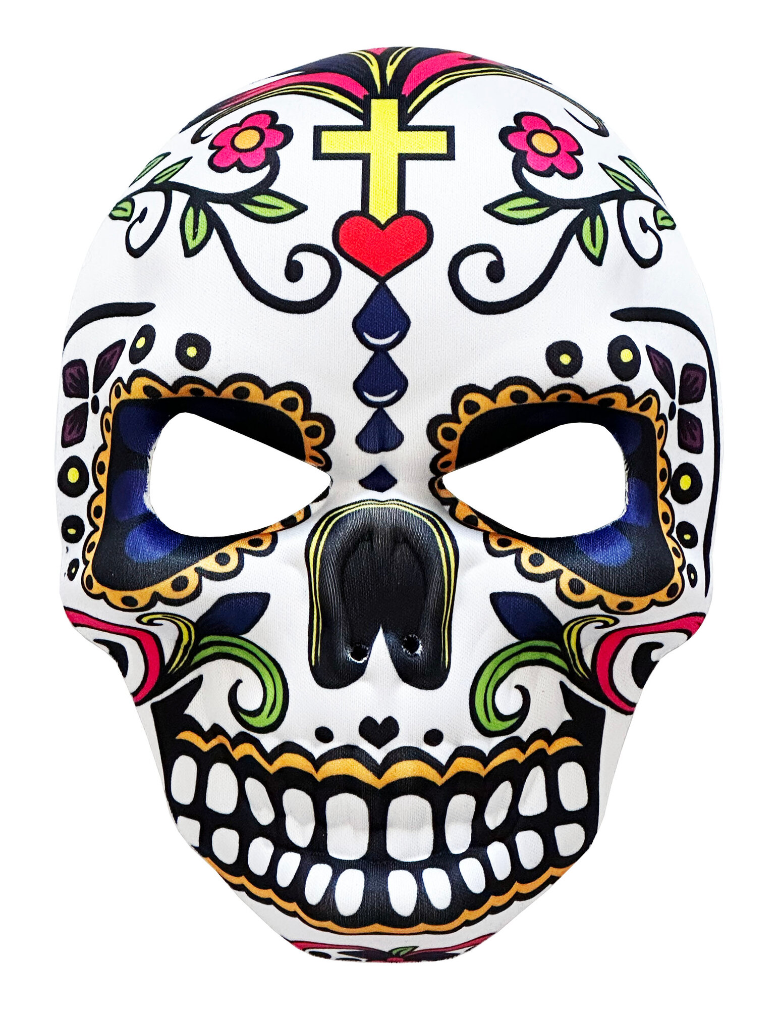 Карнавальная маска Санта Муэрте из ПВХ (крест) / Маска День мертвых (Dia de los Muertos) / Маска для вечеринки Santa Muerte (АL)