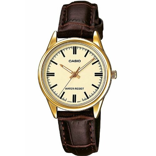 Наручные часы CASIO, золотой, коричневый наручные часы casio ltp v005gl 7budf
