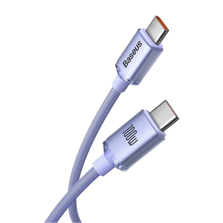 Кабель Baseus Crystal Shine CW-FXP Type-C 100W 2м Фиолетовый CAJY000705 — фото 1