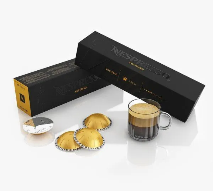 Кофе в капсулах Nespresso Vertuo, бленд Voltesso, 40 ml, 4/11, 10 капсул