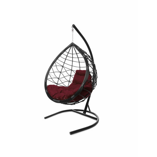 Подвесное кресло M-group капля лори, с ротангом чёрное бордовая подушка подвесное кресло ротанг чёрное бордовая подушка