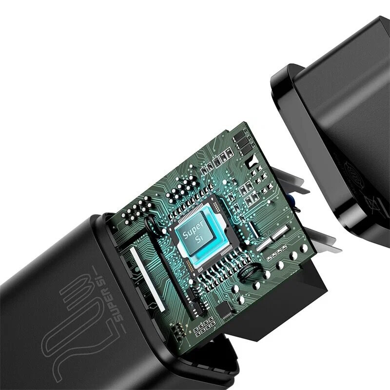 Зарядное устройство Baseus Super Si Quick Charger Type-C 20W EU, черное (CCSUP-B01) — фото 1