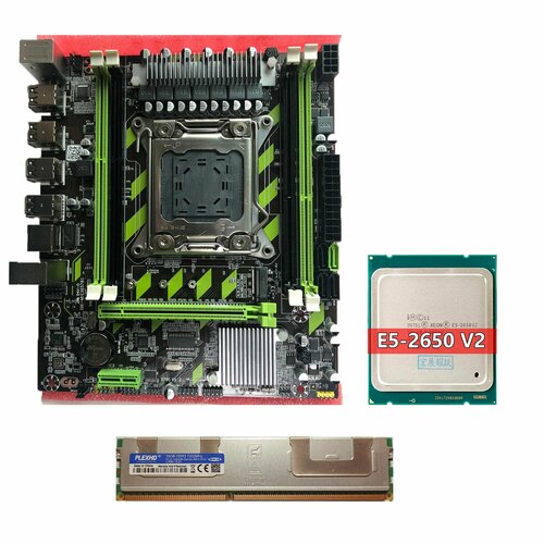 комплект плата материнская atermiter x79 rs7 сокет 2011 процессор 8 ядер xeon e5 2650 v2 кулер 3 pin 16гб памяти ddr3 Материнская плата Atermiter X79 RS7 сокет 2011 + процессор INTEL XEON E5-2650 v2 8 ядер 16 потоков + память ДДР3 16 Гб