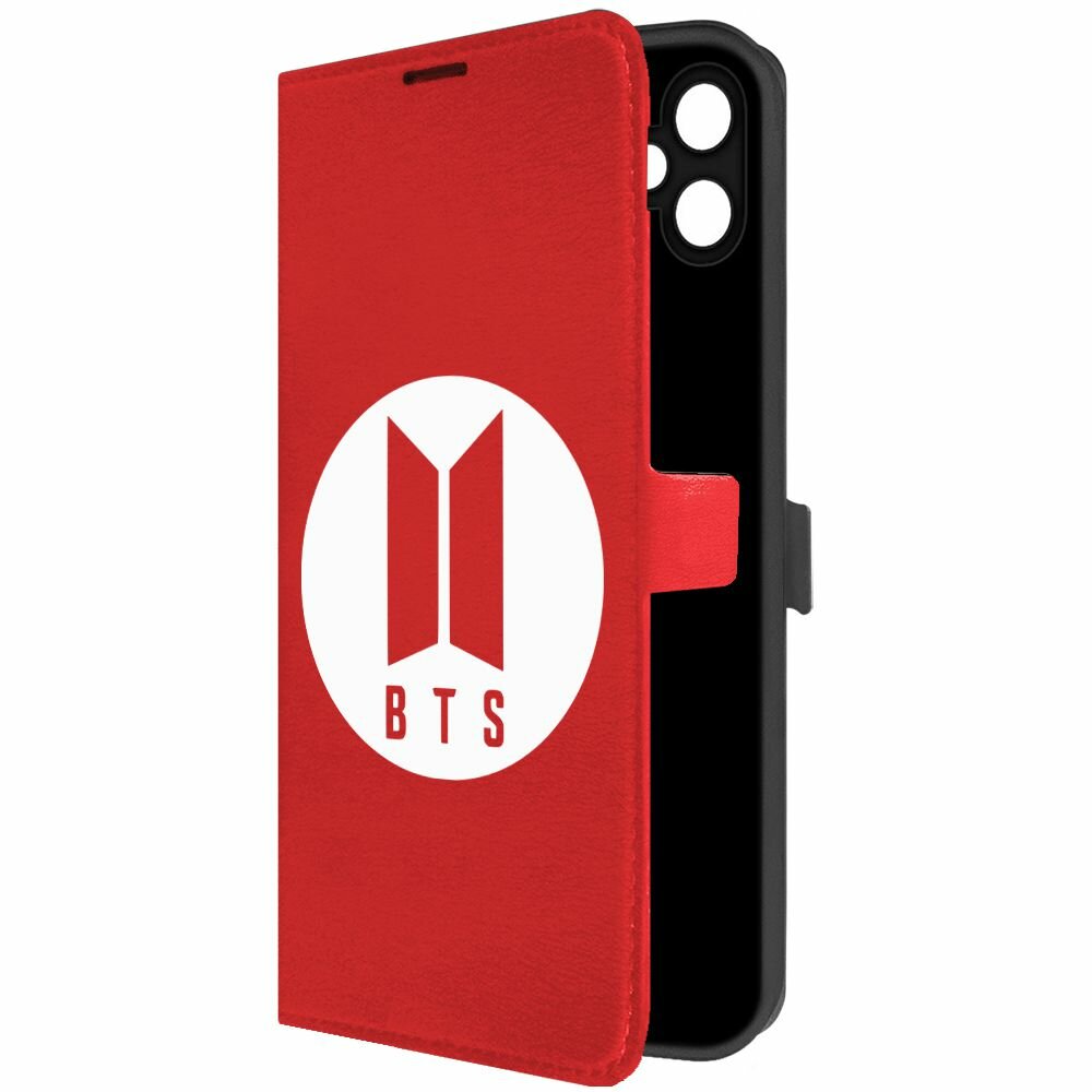 Чехол-книжка Krutoff Eco Book для Samsung Galaxy A05 BTS (БТС) (красный)