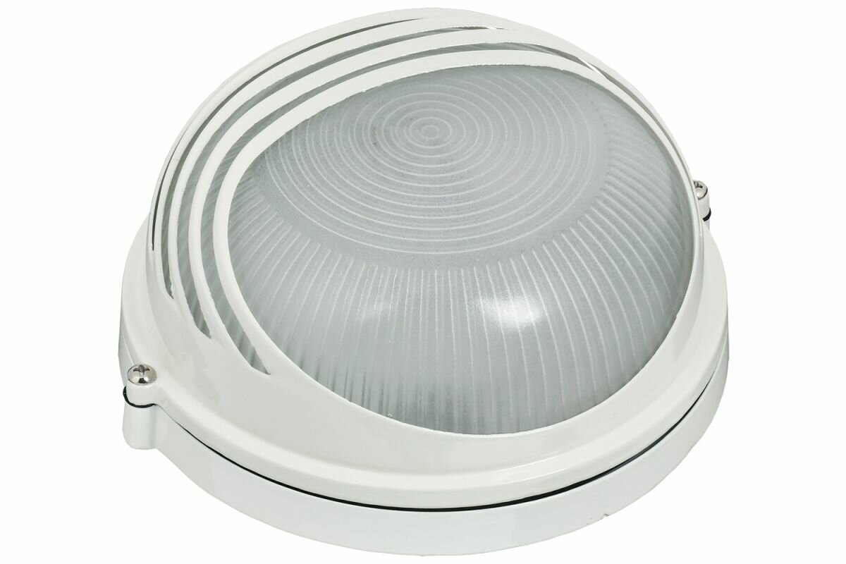 фото Светильник IEK НПП1307, круг, ресничка, 60 Вт, IP54, белый