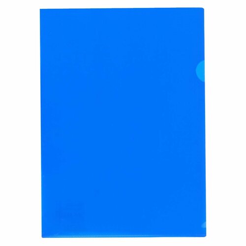 Папка-уголок СТАММ, А4, 150мкм, непрозрачная, синяя (40 шт) папка уголок 150мкм синий 10шт 1 упаковка