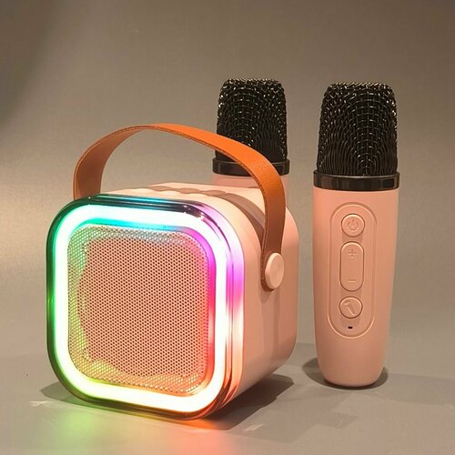 Мини караоке система с двумя микрофонами К12 Розовая 79900₽
