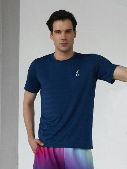 Футболка спортивная SEVEN SIX размер S синий/темно-синий